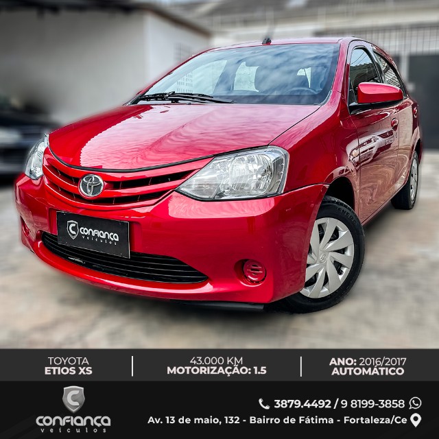 ETIOS XS 2017 1.5 AUTOMATICO, UNICO DONO, APENAS 43.000KM