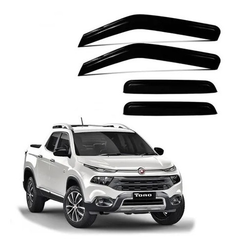 Calha de Chuva Fiat Toro 2016 à 2021 4pts