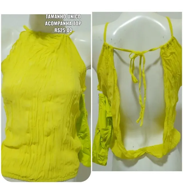 Blusa feminina tamanho Único acompanha top