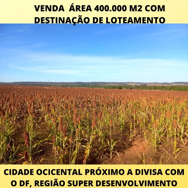Venda área com destinação de loteamento no entorno de brasilia