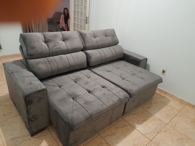 Sofa Cancum retrátil e reclináveis 2.30mts - Foto 2