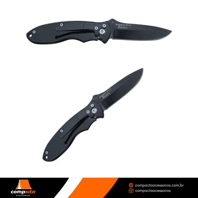 Canivete NTK Slak, aço inox SS420, com clip - Foto 4