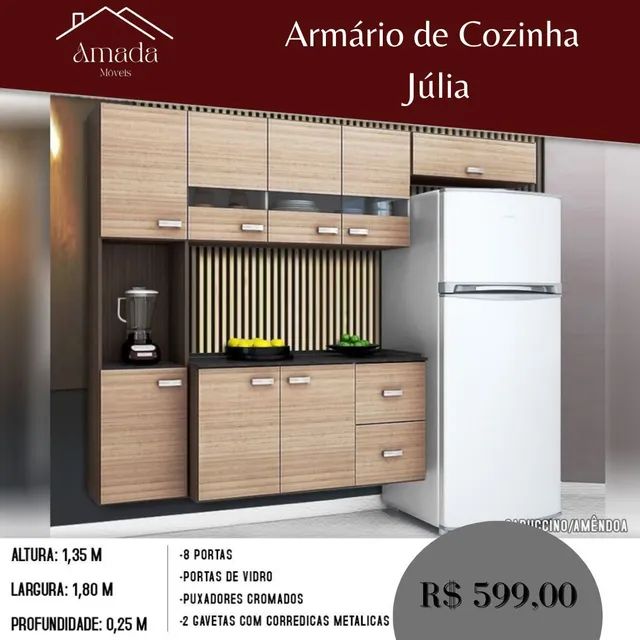 Lindo armário de cozinha a pronta entrega