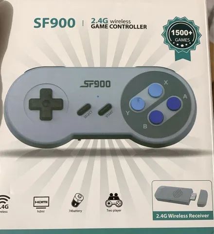 Mini Super Nintendo Retro + de 20 mil jogos com 2 Controles USB