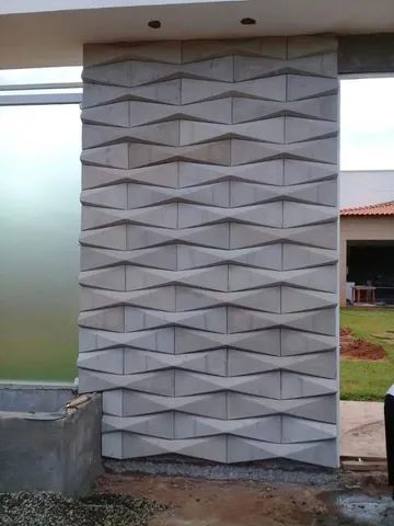 Placas 3D cimenticio, ideal para muros e fachadas - Foto 2