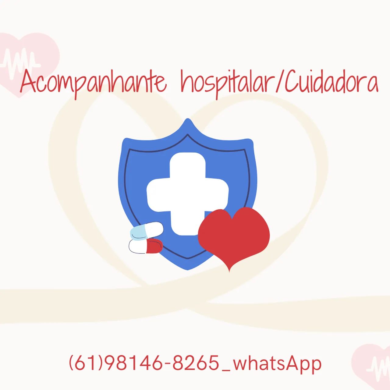 Acompanhante hospitalar/Cuidadora - Serviços - Santa Maria, Brasília  1314889495 | OLX