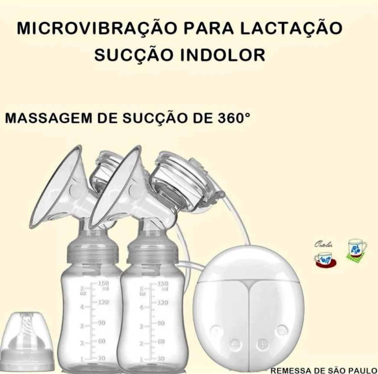 Bomba extratora de leite completa