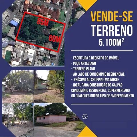 Captação de Terreno a venda na Rua João Monte Fusco, Santa Etelvina, Manaus, AM