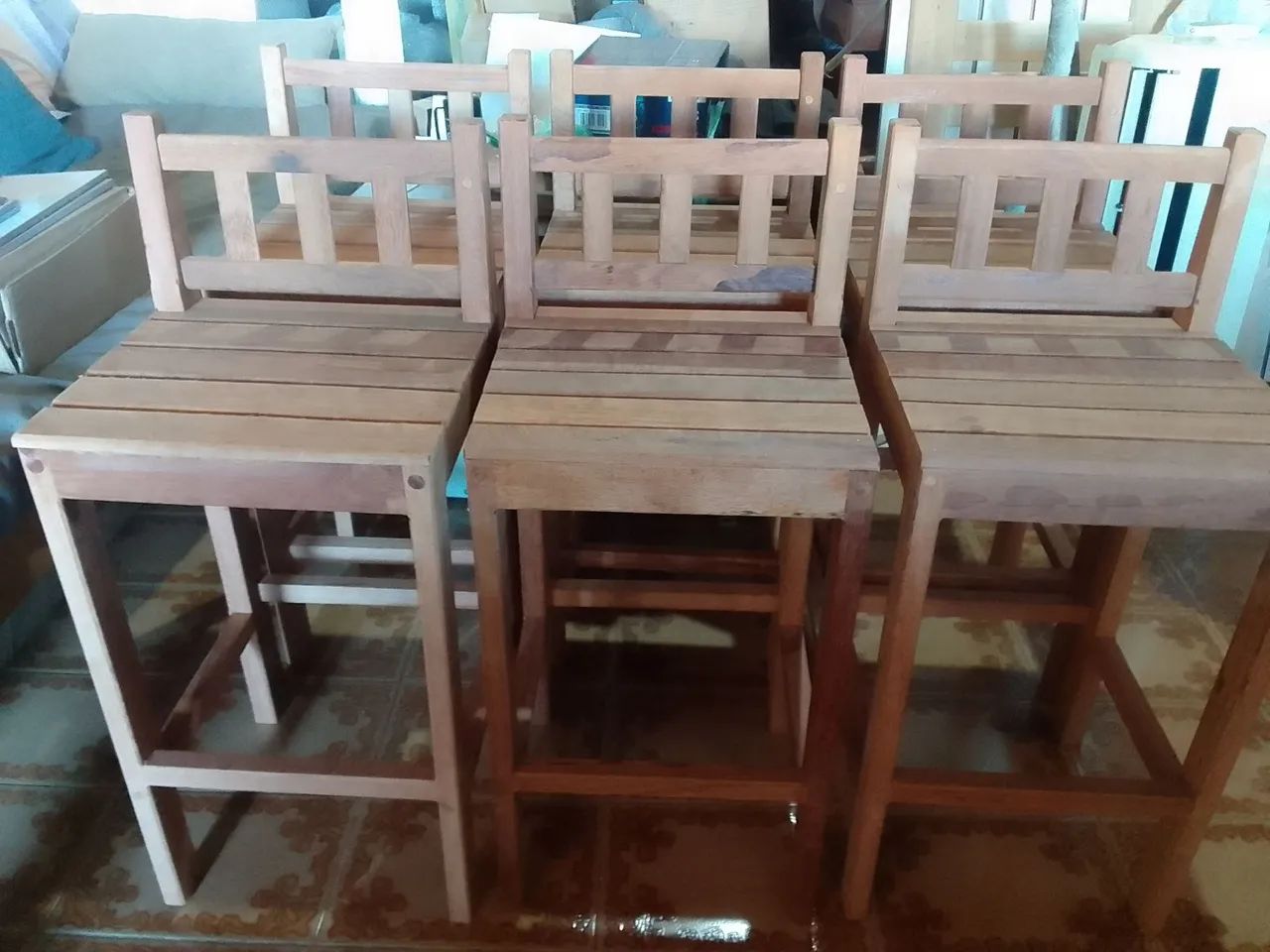Banquetas de Madeira Maciça - Rústicas e Resistentes - Foto 5