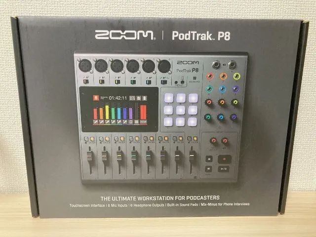 mesa som Gravador de Podcast Portatil Zoom Podtrak P8 