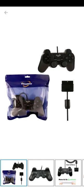 Controle Game com fio para Ps2 - Foto 2