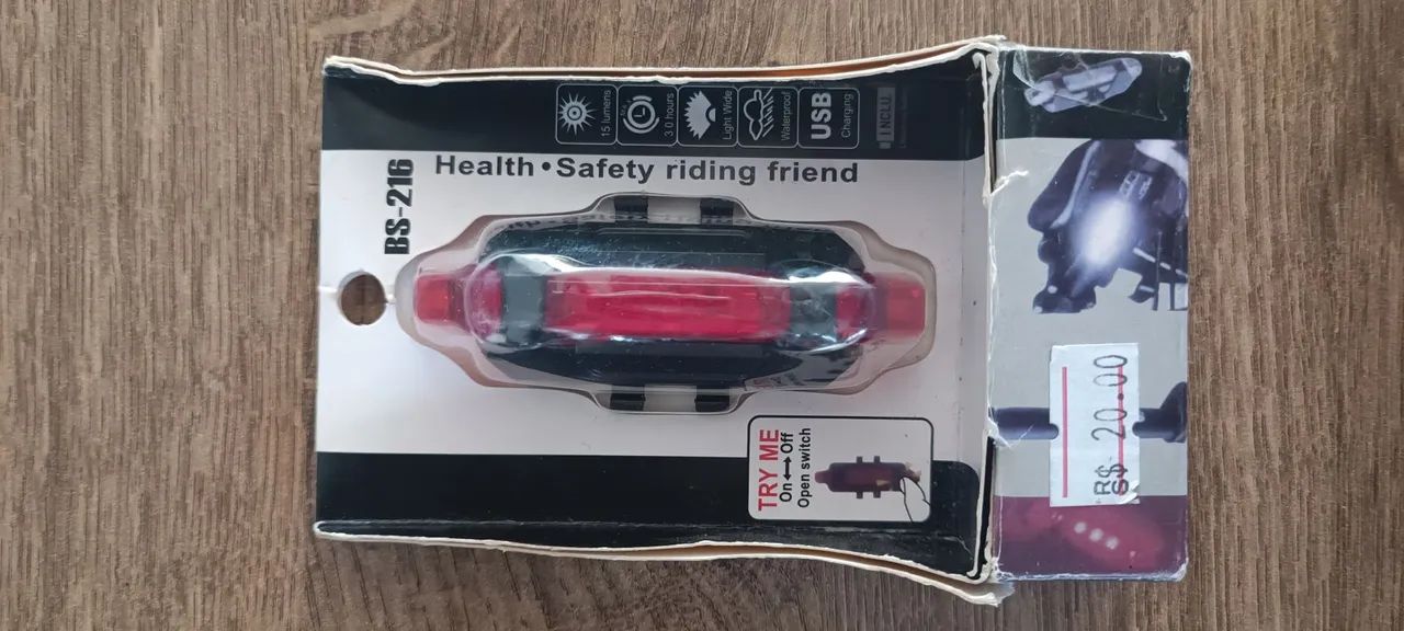 Luz Traseira de Bicicleta USB Recarregável - Foto 5