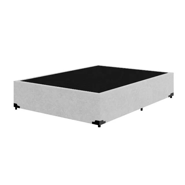 Base Box Casal  Suede Cinza 38x138x188 - Foto 2