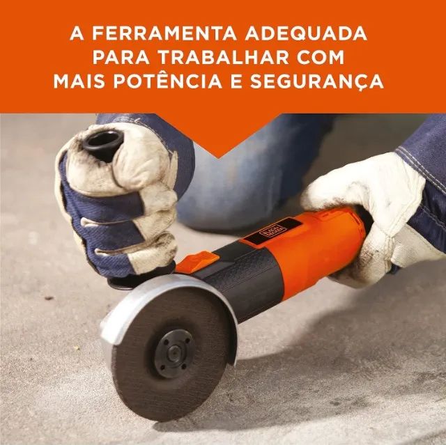 Esmerilhadeira Angular 4.1/2" 820w 220v Black & Decker - Foto 3