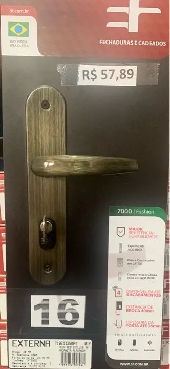 FECHADURA STILLUS BRONZE BANHEIRO OU EXTERNA  - Foto 2