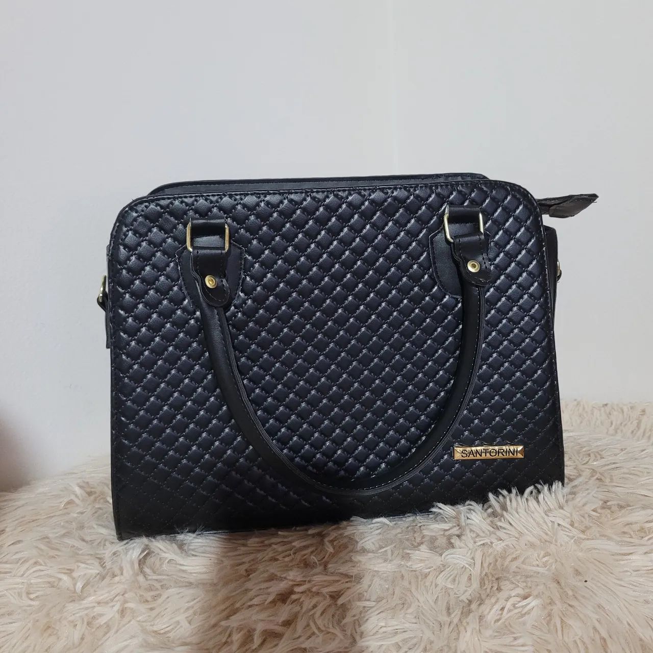 Bolsa grande de mão com alça transversal - Foto 4