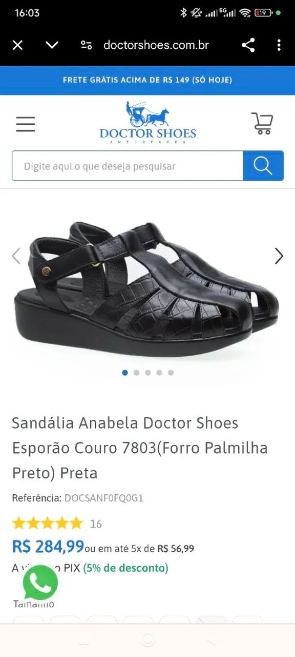 Sandália feminina doctor shoes