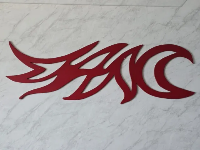 Painel Decorativo de Parede - Estilo Tribal em MDF Vermelho