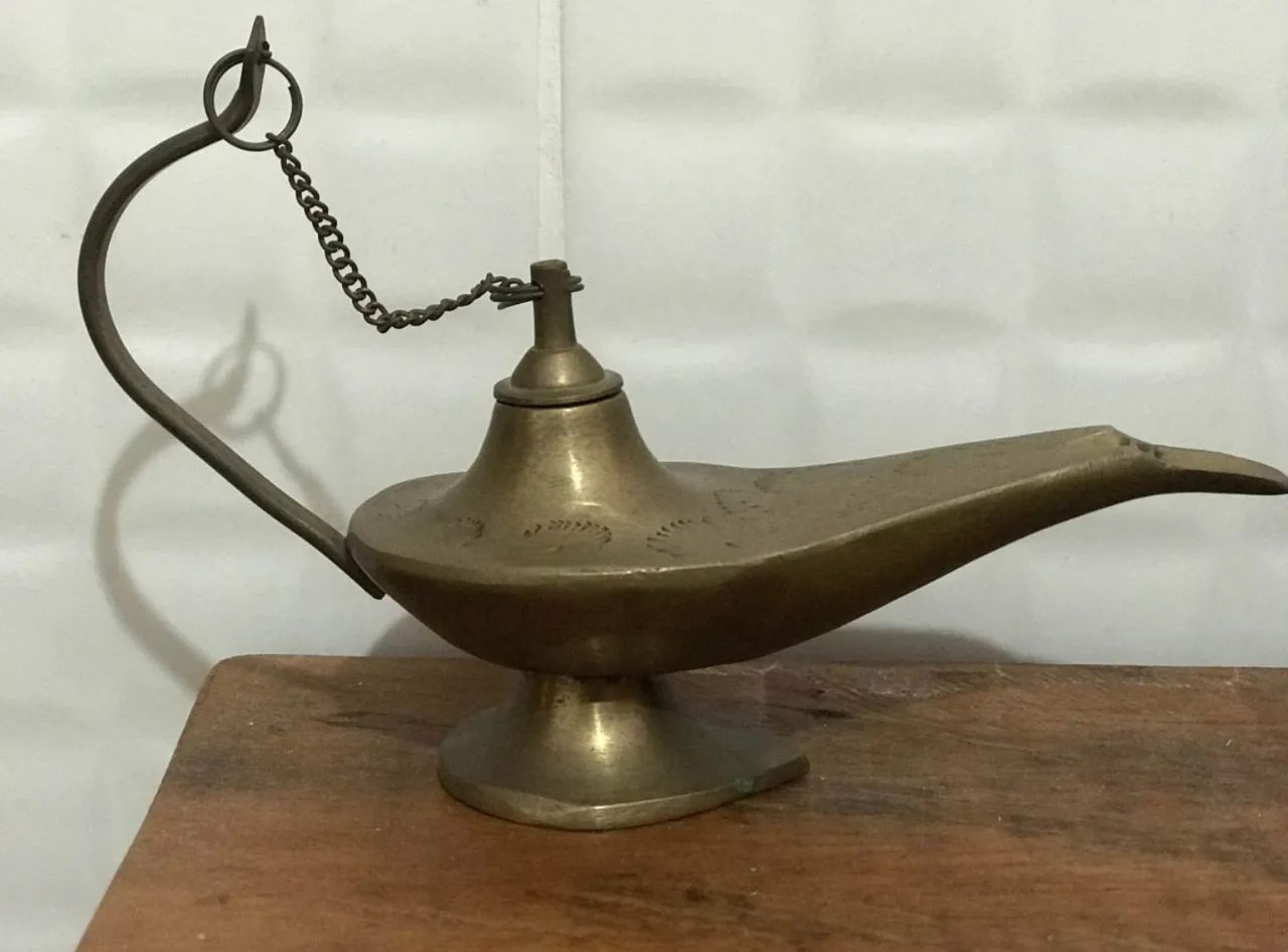 Lâmpada de Aladim de bronze (14cm) - Foto 3