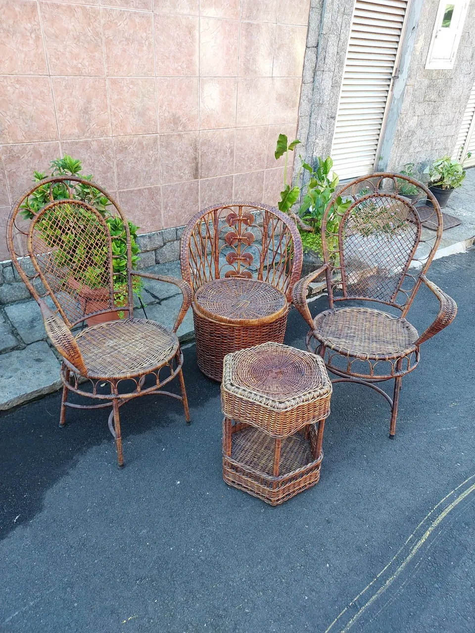 Conjunto de Móveis de Vime