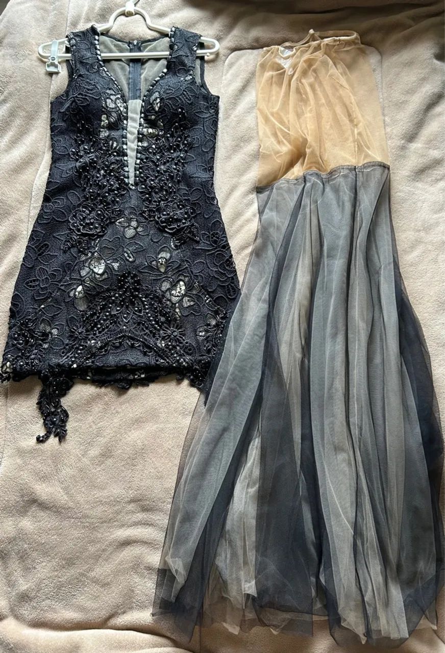 Vestido Preto de Renda com Pedraria - Foto 2