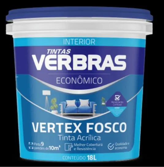 Tinta Acrílica Verbras Vertex Fosco 18L