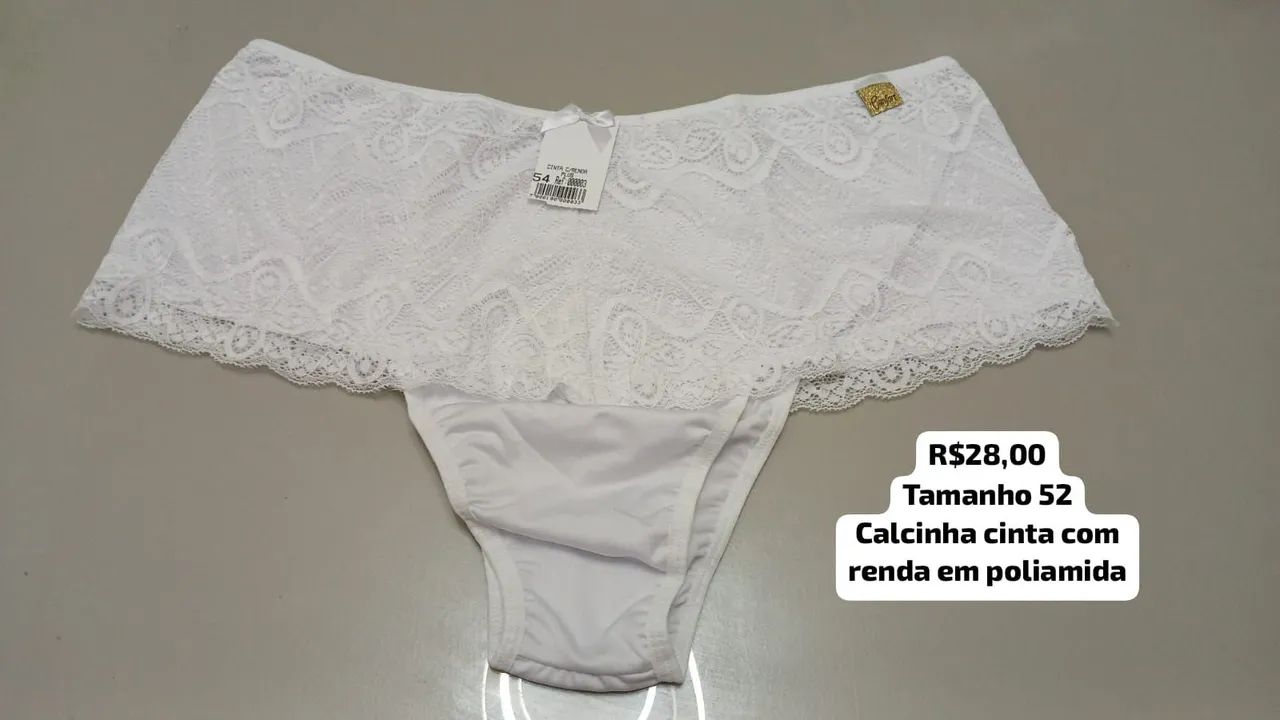 Calcinhas cinta com detalhe em renda tamanho 54 - Foto 2