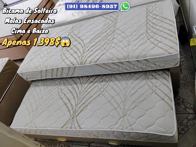 BICAMA SOLTEIRO MOLAS ENSACADAS CIMA E BAIXO