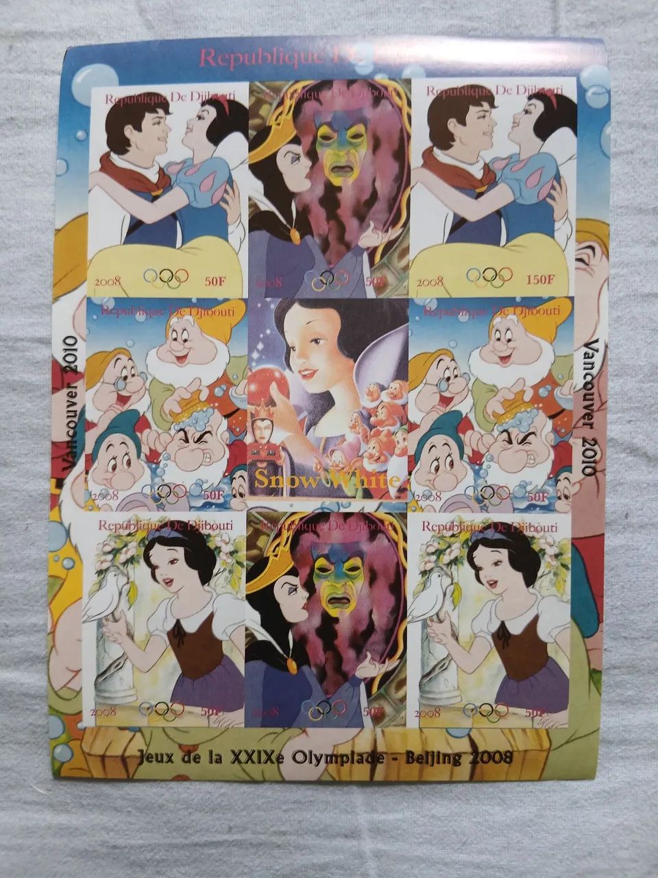 Séries de selos Disney (Branca de Neve. Bambi) - Foto 2