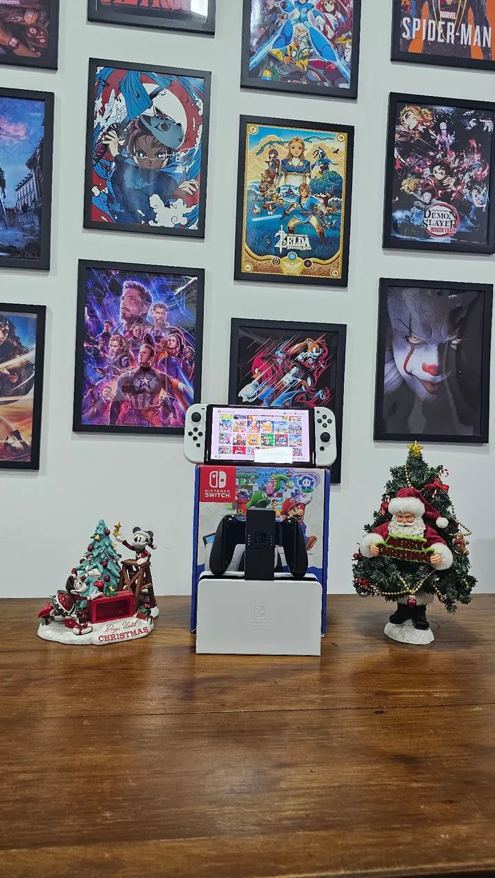 Última peça Switch Oled Destravado com 512 GB lotado de jogos  - Foto 4