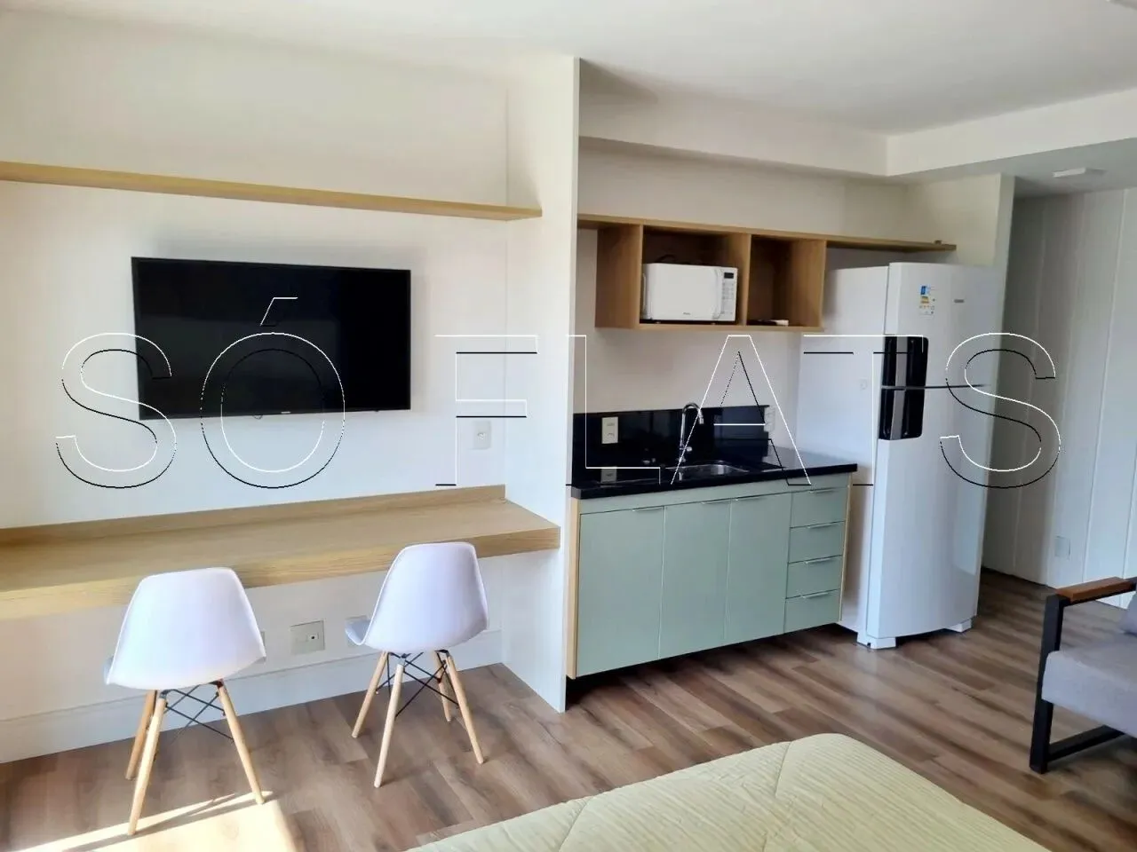 Studio no Is Moema disponível para locação próximo da Avenida Ibirapuera e Shopping Ibirap