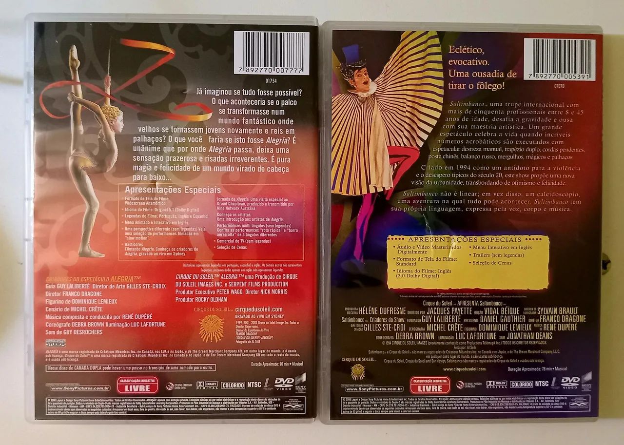 Kit Dois DVDs Cirque Du Soleil  Originais  - Foto 5