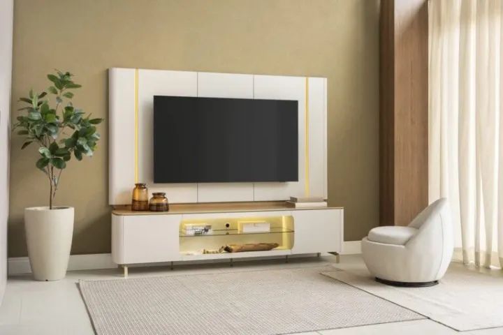 Painel + Rack Santorini 2,40m - Pronta Entrega!