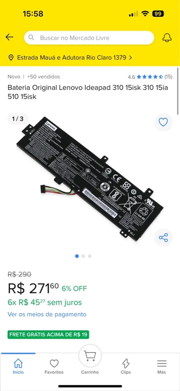 Bateria Para Notebook Lenovo Ideapad 330-15ikb - Foto 2