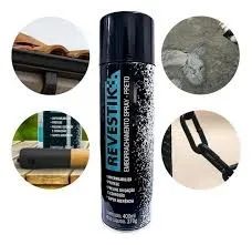  Emborrachamento spray 400ml preto Revestik TBR - Foto 6