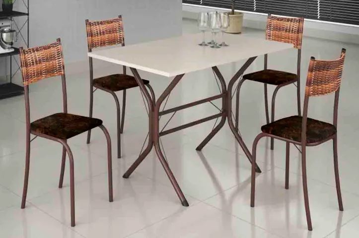 Mesa de Jantar 4 Cadeiras 1.20x75 Entrega Grátis - Foto 3