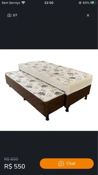 Cama de solteiro com Cama Auxiliar - Foto 3