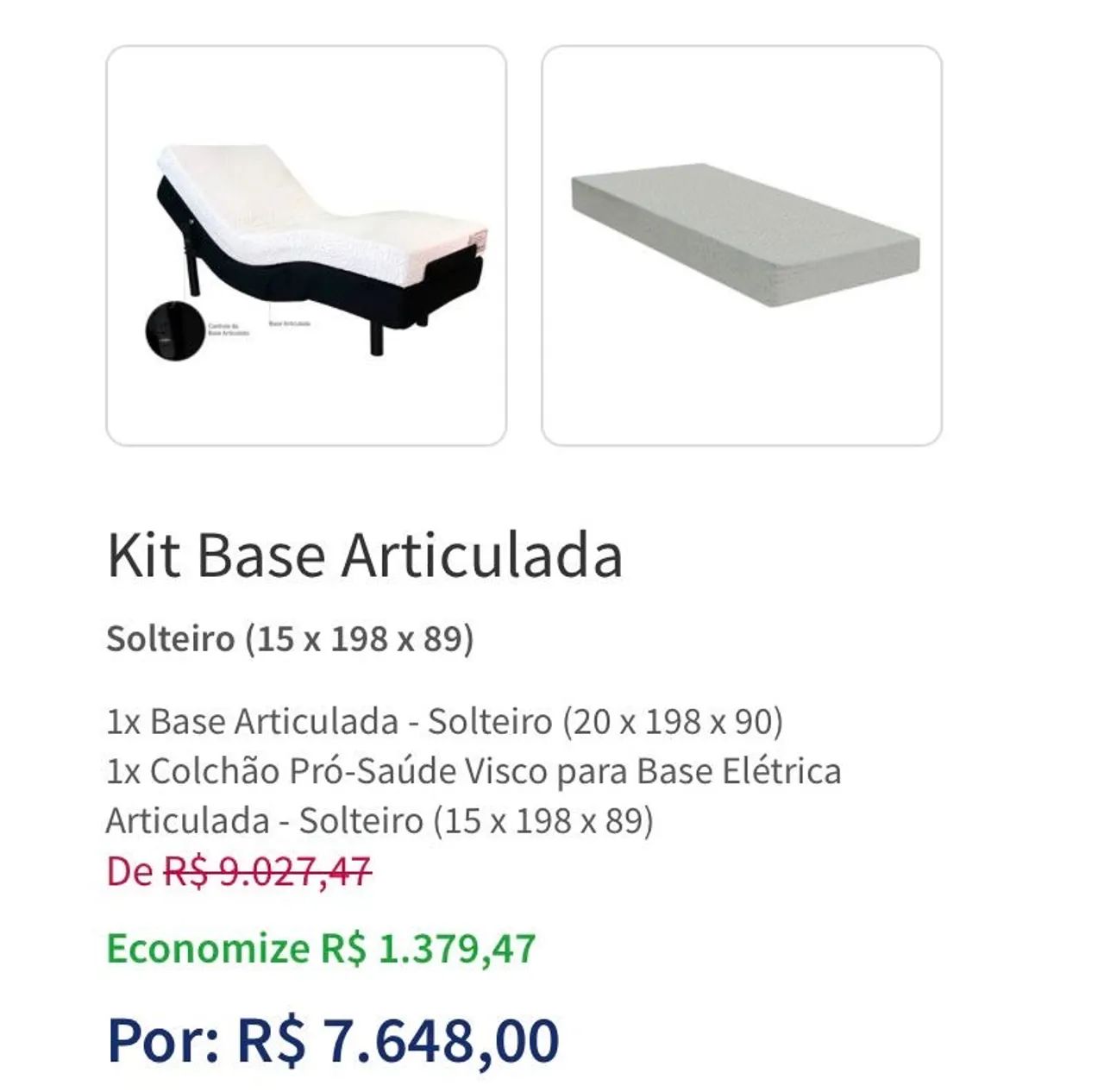 Cama articulada e Colchão Pró-Saúde Visco para Base Articulada - Foto 2