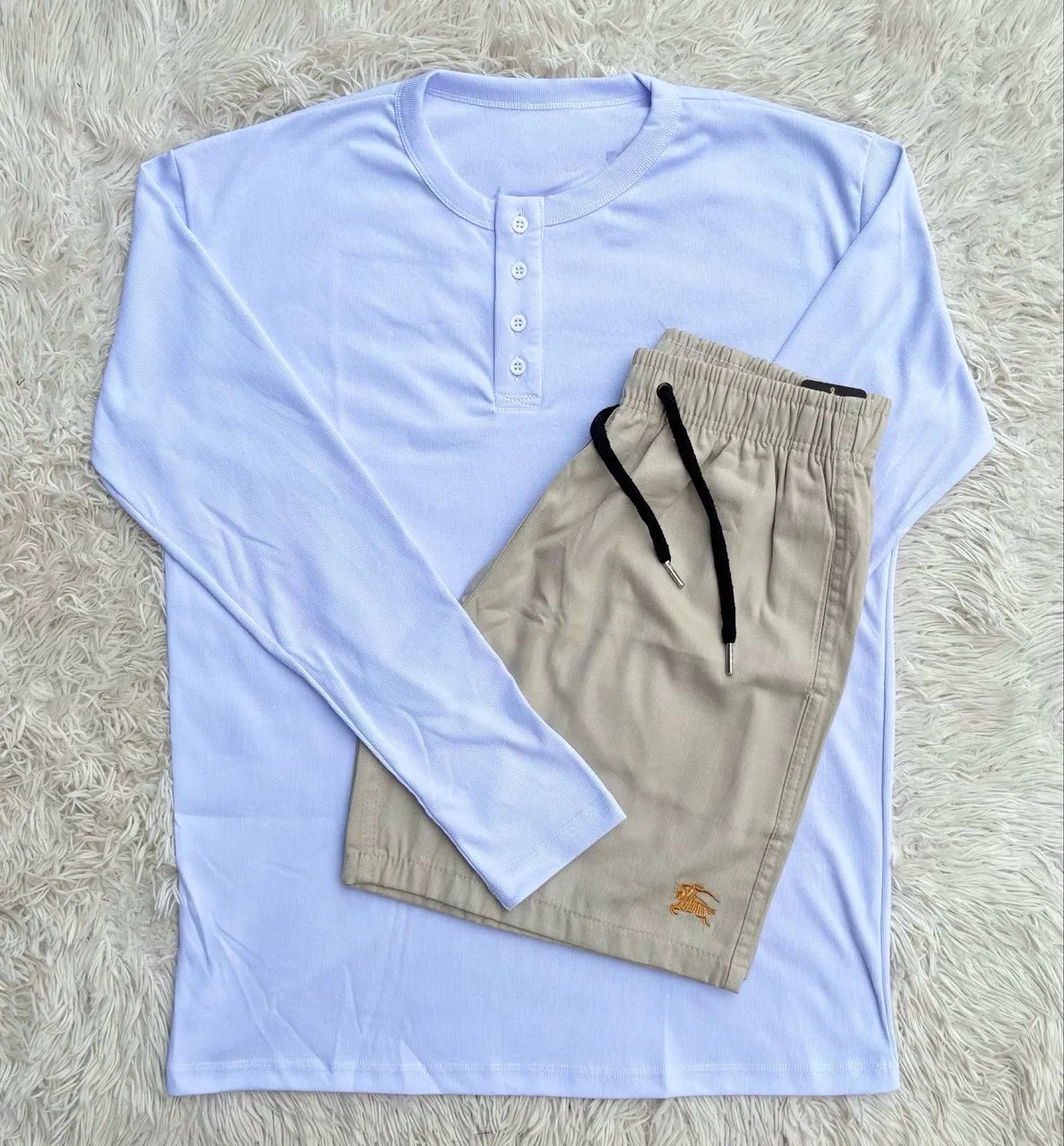 Kit G Camisa Longa e Shorts Sarja 