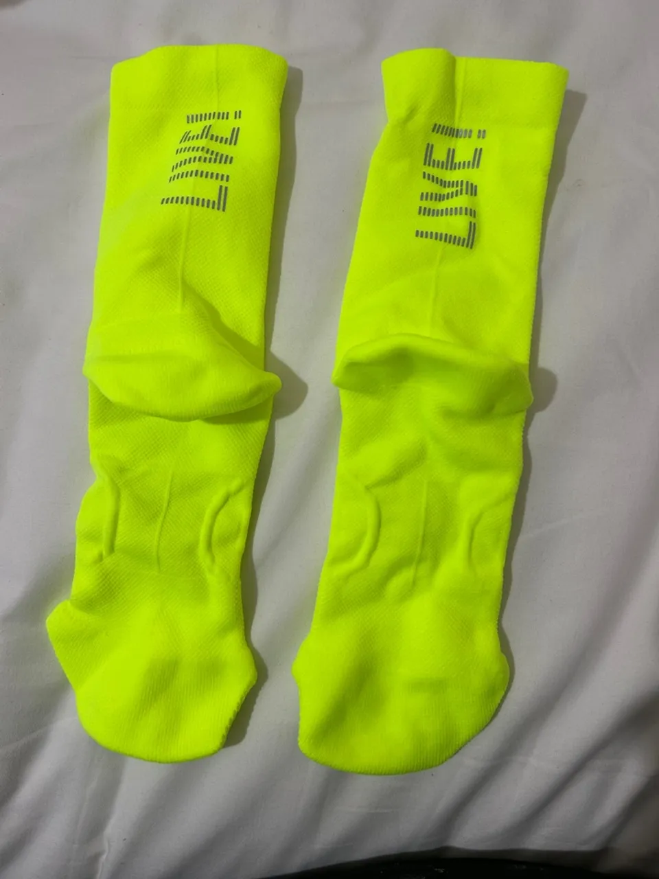 Meia live ciclismo/corrida verde neon reflexiva tamanho 34 ao 39