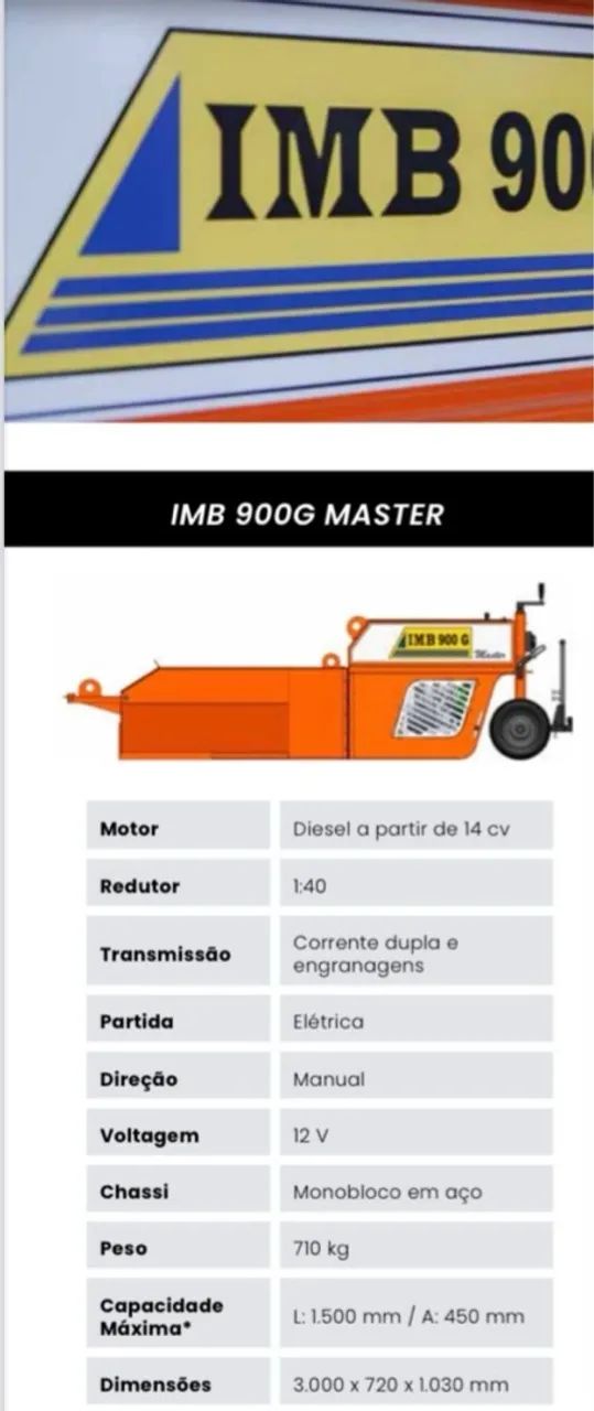 Vendo Extrusora de Concreto IMB 900 G Master com 4 formas  - Foto 3