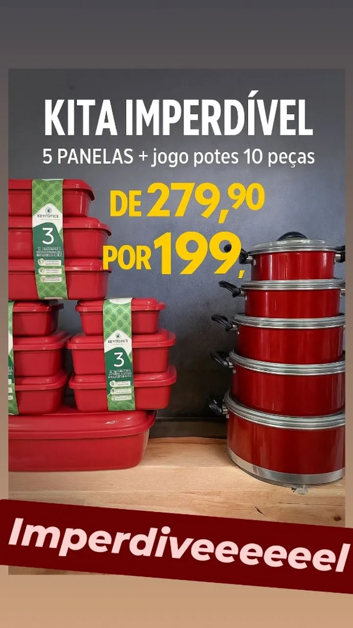Kit de panelas e potes imperdível!