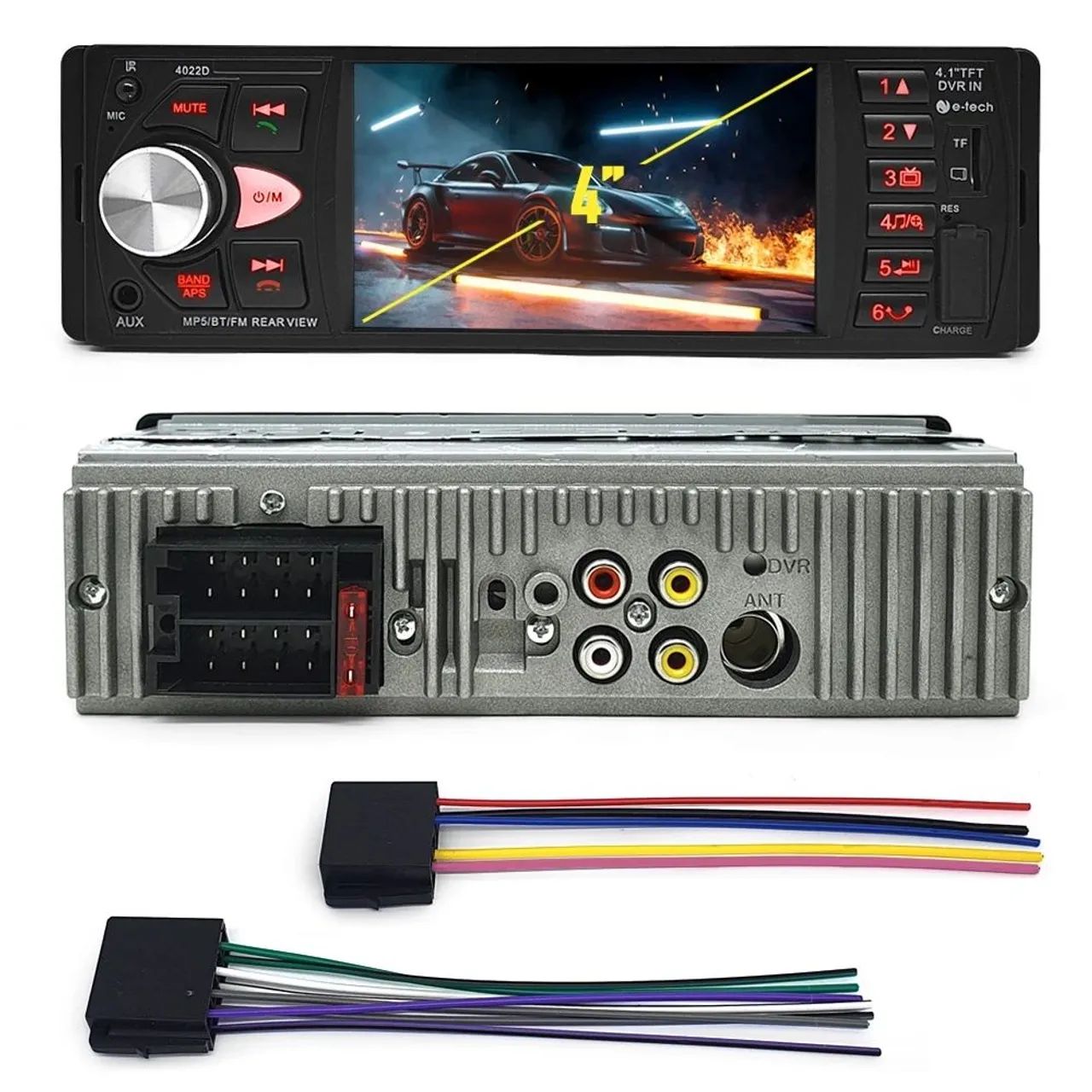 Aparelho central multimidia dvd bluetooth com Tela de 4.1 polegadas mp5 pra carro 1 din - Foto 3