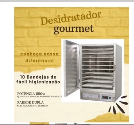 Desidratador Gourmet com 10 Bandejas - Novo!