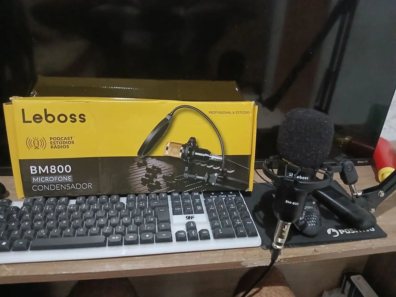 Microfone Condensador Leboss BM800 - Novo