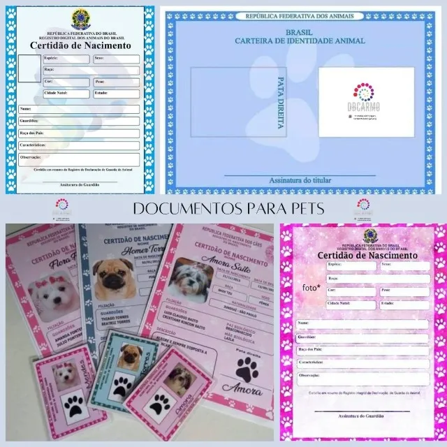 Documentos Personalizados para Pets