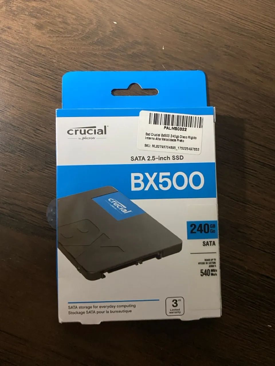 SSD Interno Crucial BX500 240GB, 2.5", SATA III 6Gb/s, Leitura 540MB/s, Gravação 500MB/s - - Foto 4