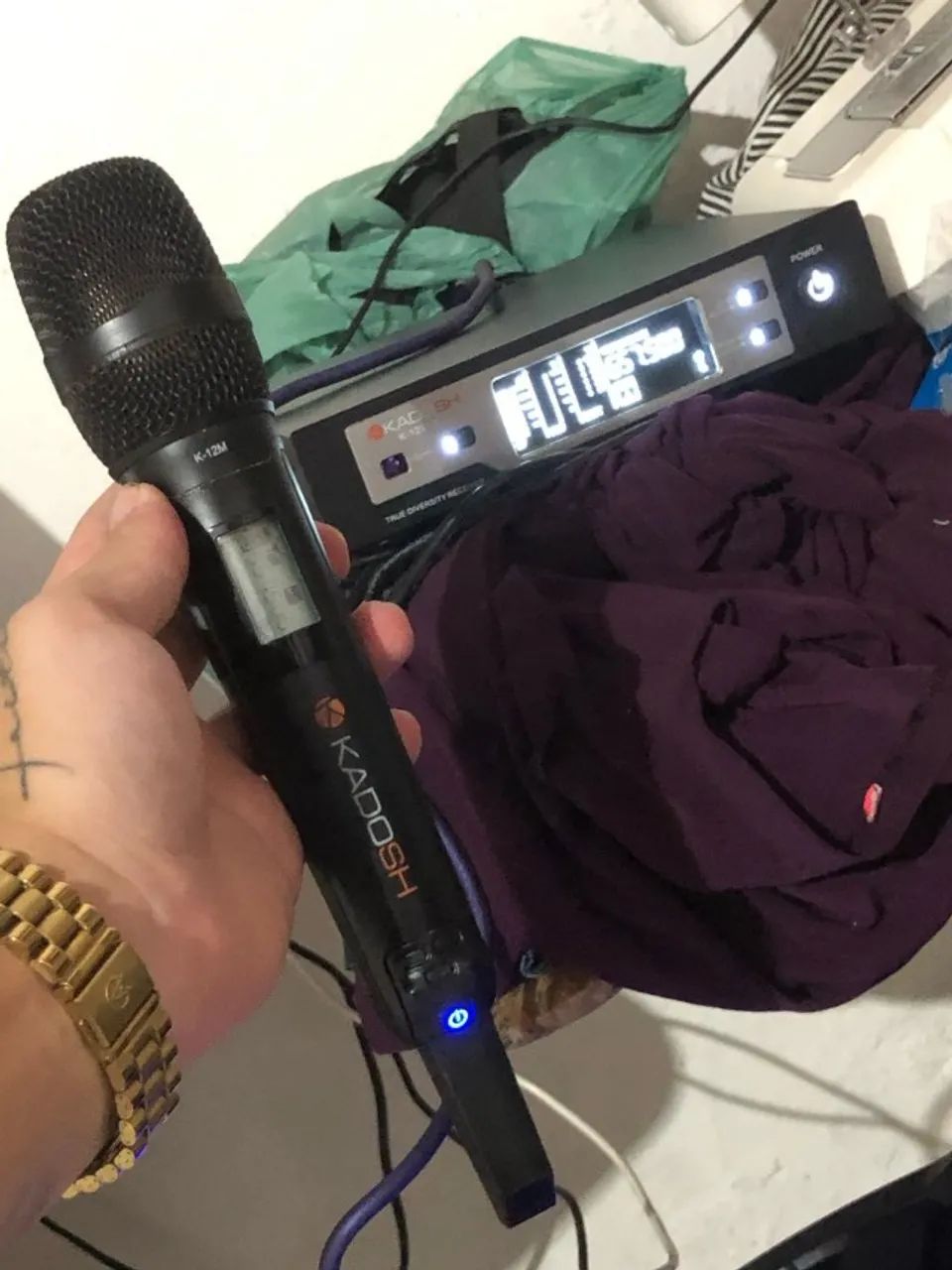 Microfone Kadosh - 1201M sem fio profissional
