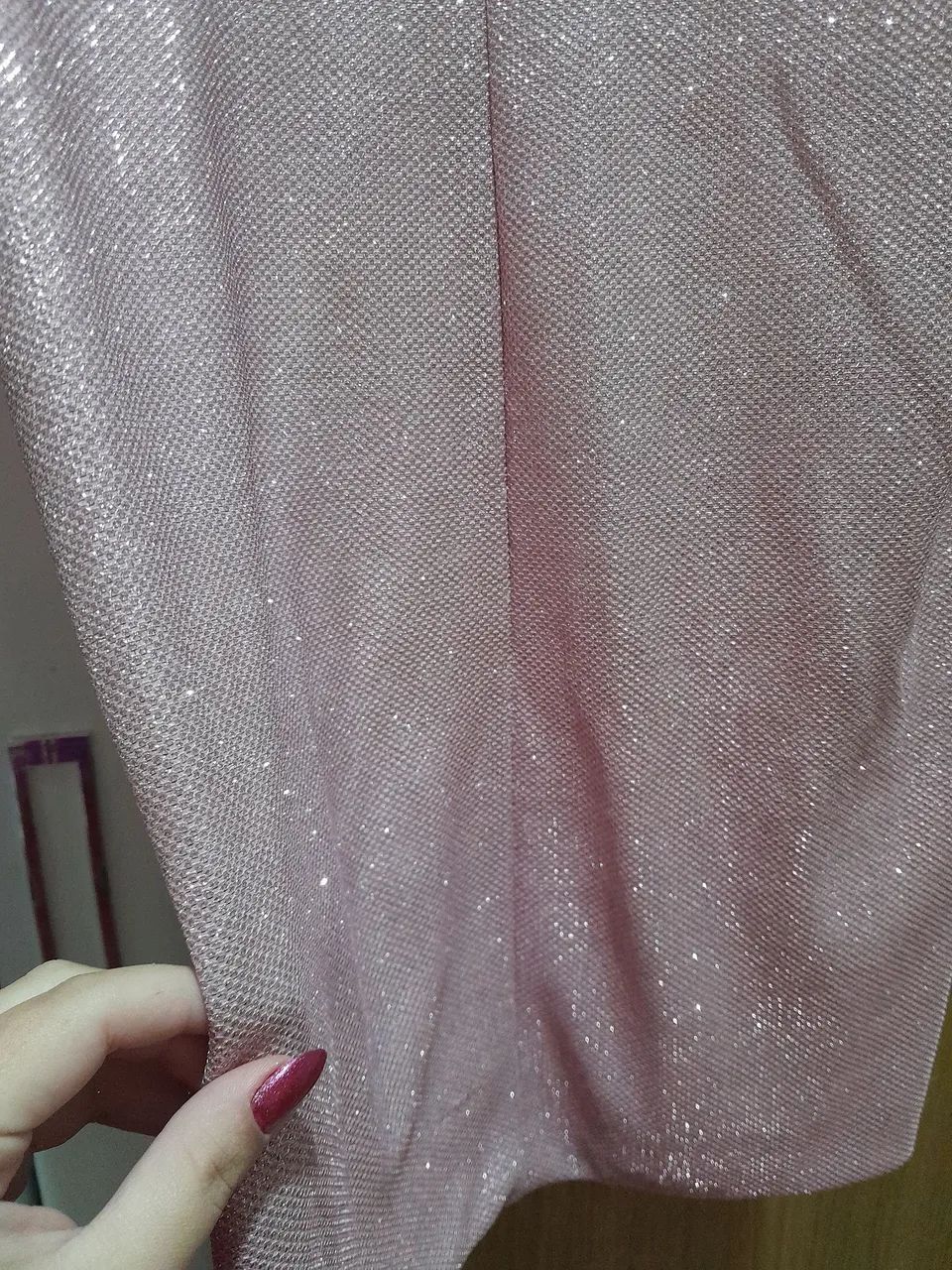 Vestido Pink com Detalhes em Paetê - Foto 3
