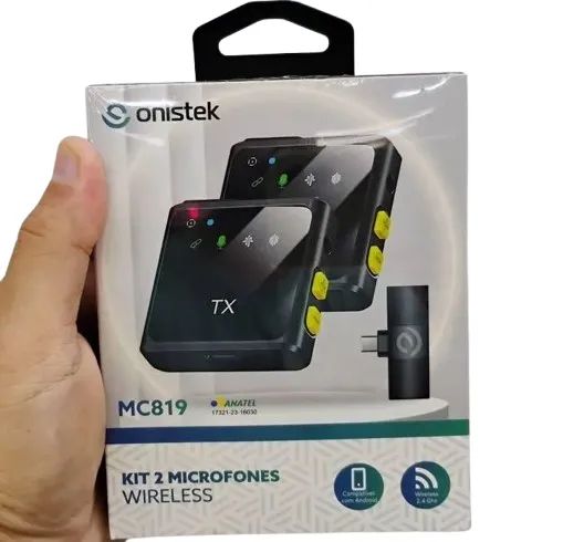 Kit 2 Microfones de Lapela Wireless 2.4GHz MC819 - Tipo C - Qualidade e Mobilidade - Foto 3